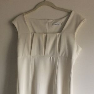 Calvin Klein white sleevless sheath dress - size 4